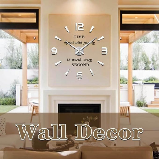 VANGOLD Large 3D Wall Clock DIY Wall Decoration Clock - Image 2