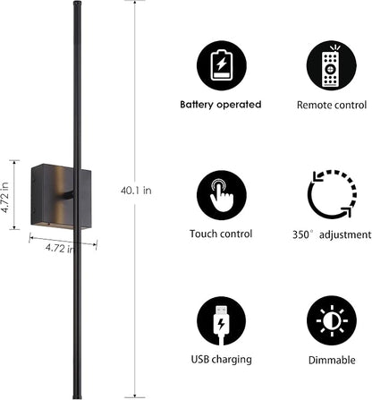 KARTOOSH Battery Operated Wall Sconces - Image 5