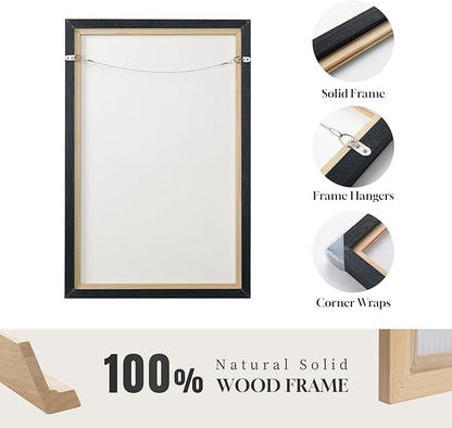Extra Large Framed Black and White Gold Abstract Wall Art - Image 6
