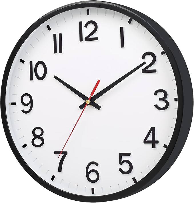 Wall Clocks Battery Operated 10 inch Modern Wall Clock, Silent Non Ticking Wall - Image 2