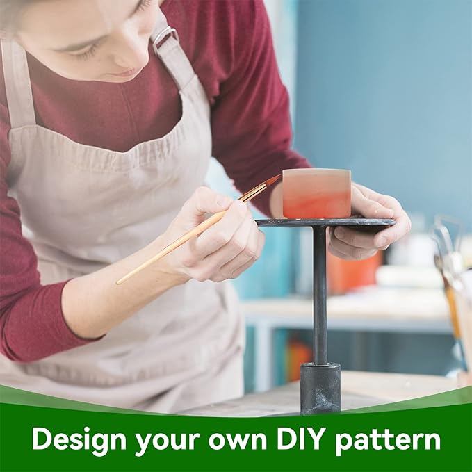 ZOUTOG Succulent Planter, White Mini 3.15 inch Ceramic Flower Planter Pot with Bamboo Tray, Pack of 4 - Plants Not Included