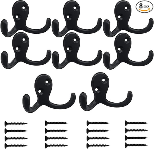 Kruodop 8 Pack Wall Hooks Wall Mounted Coat Hooks by Kruodop