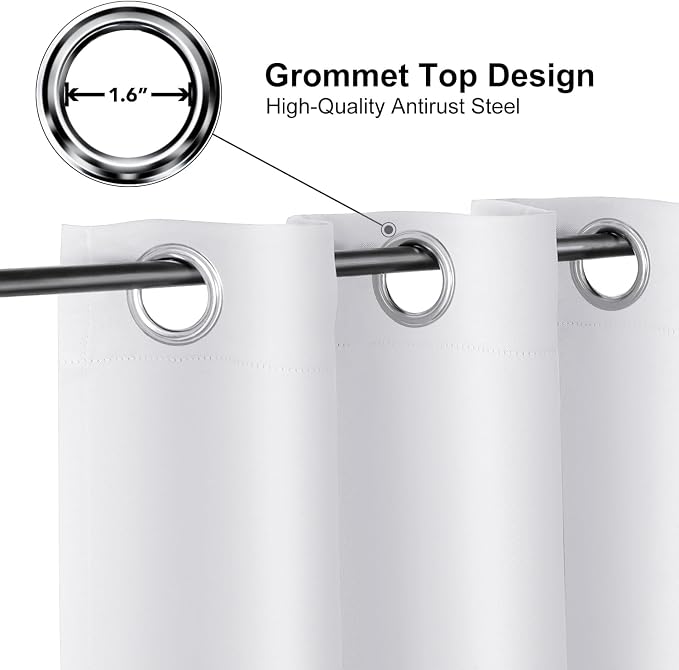 ChrisDowa Room Divider Curtain 96 Inches Long, Wide Blackout Sliding Door - Image 3