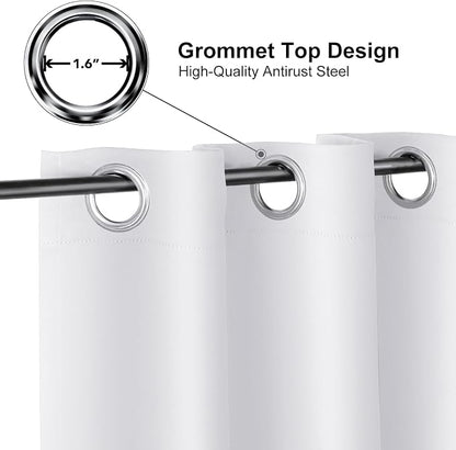 ChrisDowa Room Divider Curtain 120 Inches Long, Wide Blackout Sliding Door - Image 3