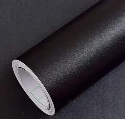 Yancorp 24"x194" Matte Black Contact Paper Peel and Stick Wallpaper Solid Black by YancorpHomeDecor