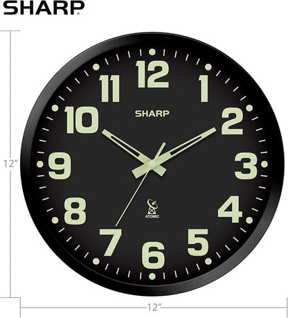 Sharp Glow in the Dark Atomic Analog Wall Clock - Image 4