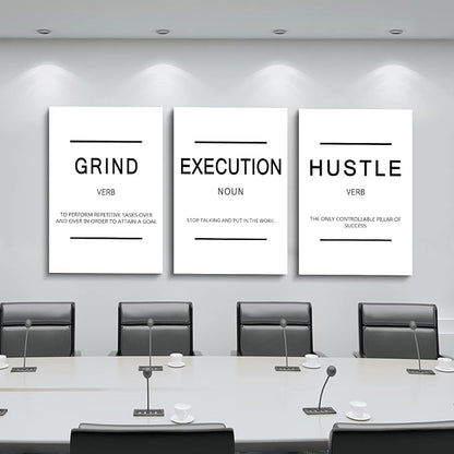 Framed Canvas Wall Art Success Quote, Office Wall Art, Positive Motivational - Image 2