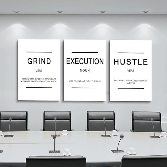 Framed Canvas Wall Art Success Quote, Office Wall Art, Positive Motivational - Image 2
