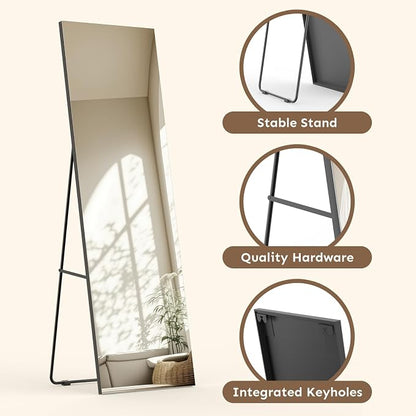 Kosmonia Full Length Mirror, HD Reflection, Standing or Leaning Full Body Mirror - Image 8