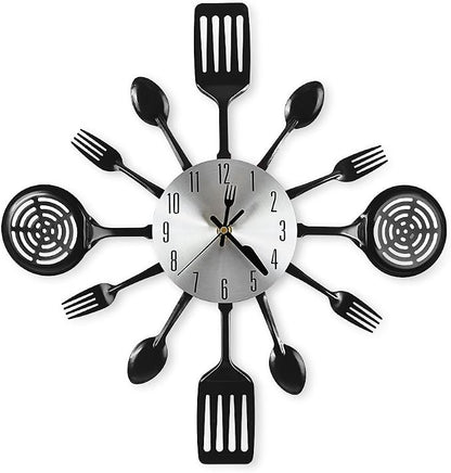 16 Inch Cutlery Kitchen Wall Clocks by CIGERA