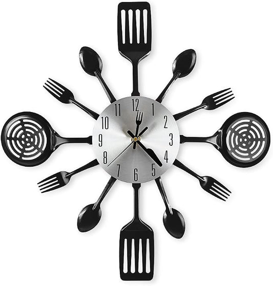 16 Inch Cutlery Kitchen Wall Clocks by CIGERA