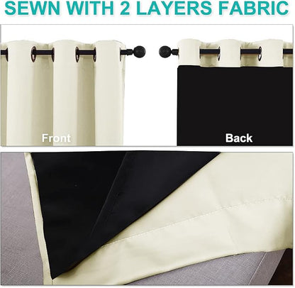 NICETOWN Cold Reducing Curtains, Thermal Insulated 100% Blackout Curtains - Image 5