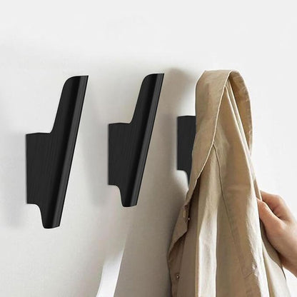 Wood Wall Hooks 4 Pack Coat Hooks Wall Mount Black Wooden Hooks - Image 2