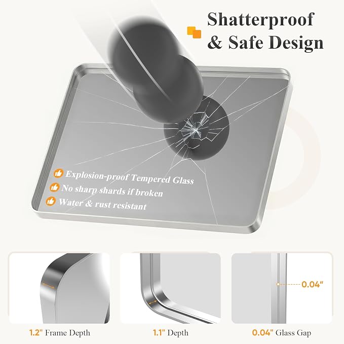 NEWBULIG 28X36 Inch Bathroom Mirror - Image 4