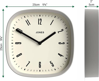 JONES CLOCKS® Marvel wall Clock | Modern Retro Rounded Square Clock | 10 inch | - Image 4
