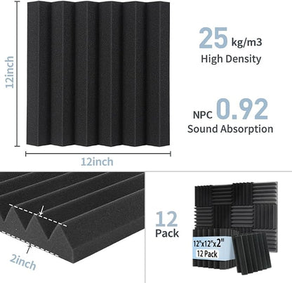 GUERRI 12 Pack Sound Proof Foam Panels - Image 2