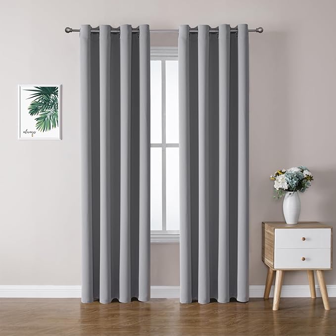 ChrisDowa Blackout Curtains 90 Inches Long 2 Panels Set by ChrisDowa