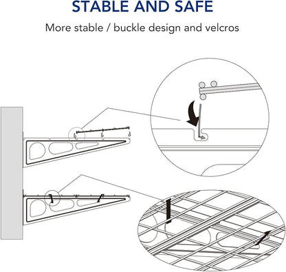 FLEXIMOUNTS Garage Wall Shelving, Includes 8 Bike Hooks, Wall Shelf Garage - Image 6