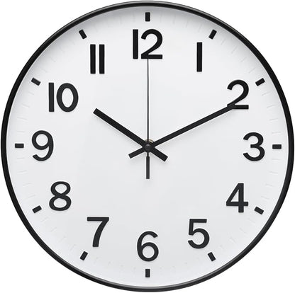 Wall Clock Modern Simple Quartz Decorative Clock Non-Ticking Silent Battery by BAKBRAND