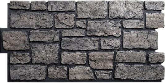 EverStone Cobblestone Faux Stone Panel, Lunar Color by EkenaMillwork