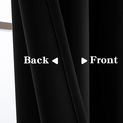IGEMAEVE Black Curtains for Living Room, Custom Curtains Blackout Thermal - Image 3