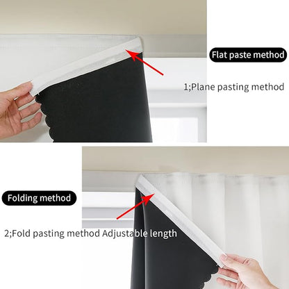 AJAZZ self Adhesive Portable 100% Blackout Curtains Simple and Easy to - Image 4