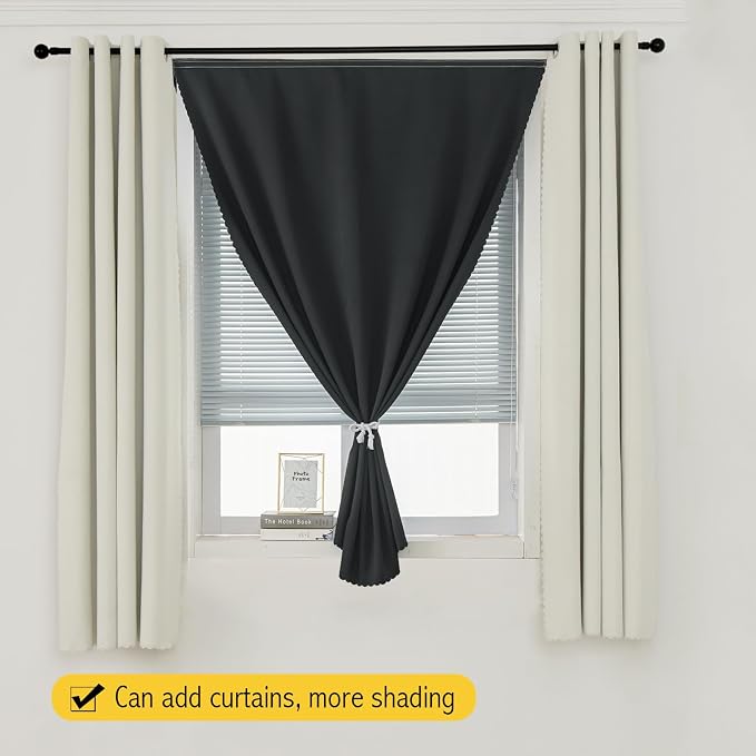 Portable Light Blocking Curtains Self-Stick Design, Removable Adhesive Window - Image 8