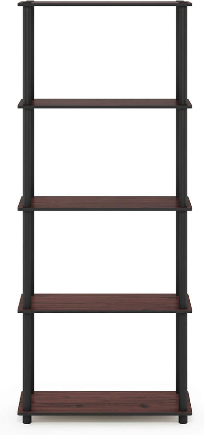 Furinno TURN-N-TUBE Storage Shelves, 5-Tier Book Shelf, Corner Shelf, Toolless - Image 6