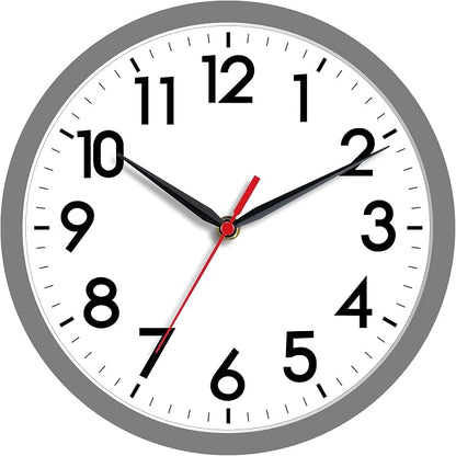 AKCISOT Wall Clock 8 Inch Silent Non-Ticking Modern Clocks Battery Operated by Akcisot