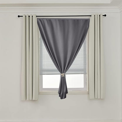 AJAZZ 100% Blackout Shades Window Cover Self Adhesive Curtains Sticky Curtain - Image 7