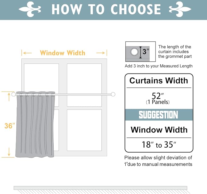 ChrisDowa Blackout Curtains 36 Inches Long - Image 5