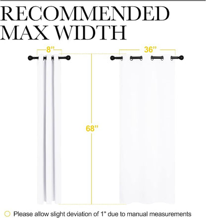 NICETOWN White Samll Window Blackout Curtain Panels, 50% Light Blocking Curtains - Image 7