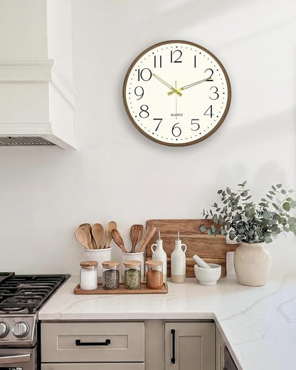 Vintage Wall Clock 14 Inch Quartz Silent Non-Ticking Analog Clock Battery - Image 8