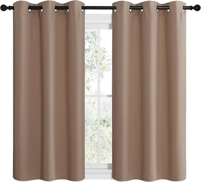 NICETOWN Cappuccino Small Window Kitchen Blackout Curtains, Thermal Insulated - Image 2