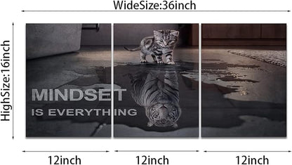 Mindset is Everything Motivational Wall Art, KAWAHONE Inspirational - Image 2