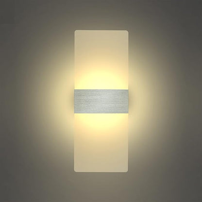 KICAAO Wall Sconces, Modern Wall Sconce Plug in 10W 6000K Cool White Acrylic - Image 2