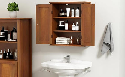 ChooChoo Bathroom Wall Cabinet, Over The Toilet Space Saver Storage Cabinet - Image 2