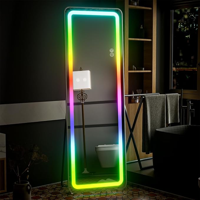 Koonmi Full Length Mirror with LED Lights, RGB Color Changing Lights, 7 Dynamic - Image 7