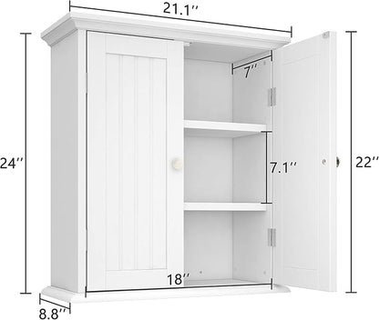 ChooChoo Bathroom Wall Cabinet Set of 2, Over The Toilet Space Saver Storage - Image 3