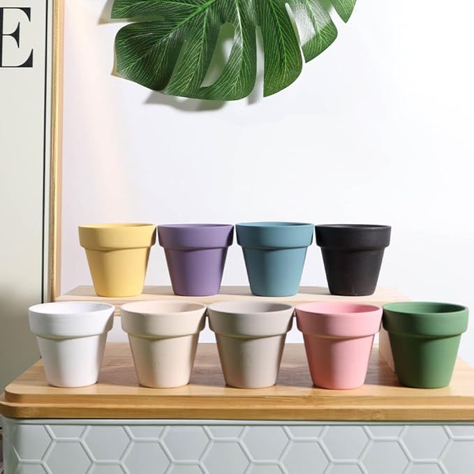vensovo 48 Pcs Tiny Terracotta Pots - 2 inch Black Small Mini Clay Pots with Drainage Holes Flower Nursery Terra Cotta Pots for Indoor/Outdoor Succulent Plants, Crafts, Wedding Favor