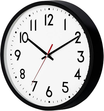 HZDHCLH Wall Clock Black, Silent Wall Clocks Battery Operated 10 Inch Modern - Image 7