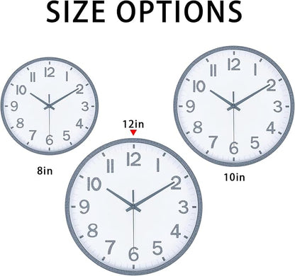 Wall Clocks Battery Operated 12 inch Modern Wall Clock, Silent Non Ticking Wall - Image 5