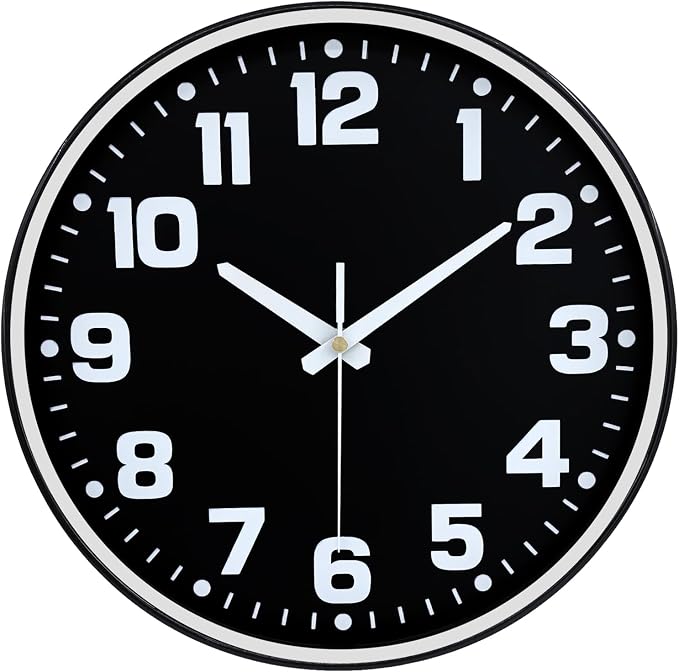 Wall Clock, 8inch Modern Silent Non-Ticking Wall Clocks Battery Operated by MABPEDO