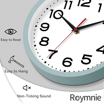 Roymnie Wall Clock Silent Non-Ticking Modern Clock Battery Operated 8 Inch - Image 6