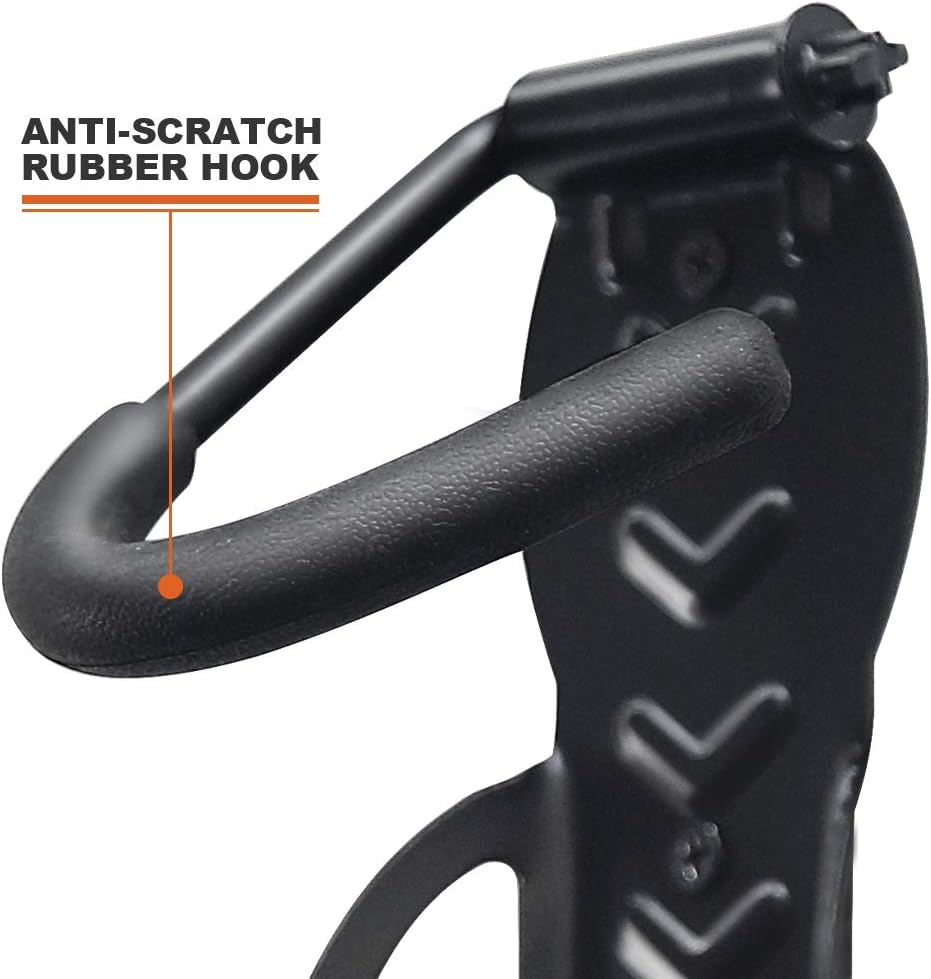 Wallmaster Bike Storage Rack for Garage, Wall Mount Bicycles Hanger, 2-Pack Bike Storage System Vertical Bike Hooks