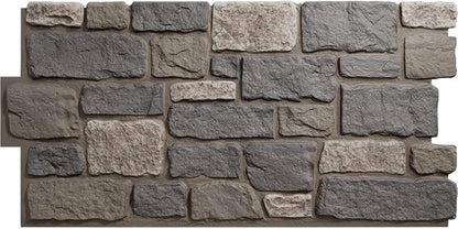 EverStone Cobblestone Faux Stone Panel, Midnight Granite Color by EkenaMillwork