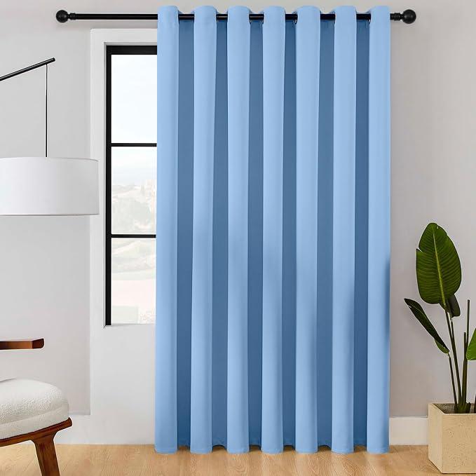 ChrisDowa Room Divider Curtain 120 Inches Long, Wide Blackout Sliding Door by ChrisDowa