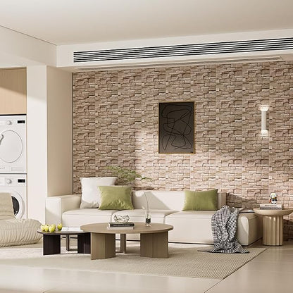 40 PCS 3D Wall Panels Peel and Stick Faux Foam 15"*13.7" White Brick Wallpaper - Image 6