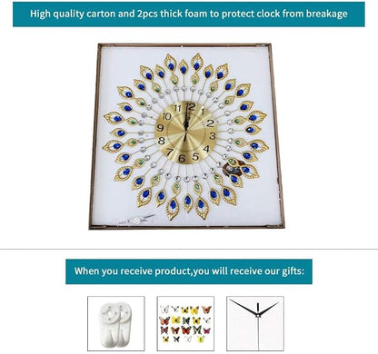 26.4 Inch Gold Large Wall Clock - Image 6
