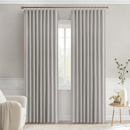 MIULEE Stone Back Tab Blackout Curtains 84 Inch Length 2 Panels Set - Image 8